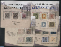 Saint Vincent 2015 First German Stamps 4 S/s, Mint NH, History - Germans - Stamps On Stamps - Sellos Sobre Sellos