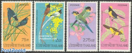 Thailand 1975 Birds 4v, Unused (hinged), Nature - Birds - Parrots - Thaïlande