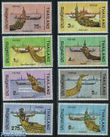 Thailand 1975 Royal Barks 8v, Unused (hinged), Transport - Ships And Boats - Ships