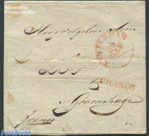 Netherlands 1830 Folding Cover From Amsterdam To The Hague, Postal History - ...-1852 Precursori
