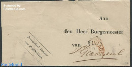 Netherlands 1857 Envelope To The Mayor Of S Gravendeel, Postal History - Briefe U. Dokumente