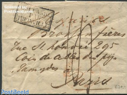 Netherlands 1836 Folding Letter From The Hague To Paris, Postal History - ...-1852 Préphilatélie