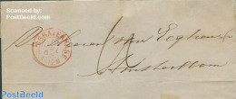 Netherlands 1868 Little Envelope To Amsterdam, Postal History - Briefe U. Dokumente
