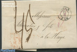 Netherlands 1844 Folding Letter To The Hague, Postal History - ...-1852 Precursores