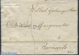 Netherlands 1814 Folding Letter To Barneveld, Postal History - ...-1852 Préphilatélie