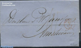Netherlands 1866 Folding Letter To Amsterdam, Postal History - Brieven En Documenten