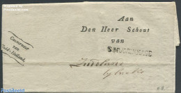 Netherlands 1821 Folding Letter To The Mayor Of The Hague, Postal History - ...-1852 Precursores