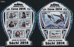 Guinea Bissau 2016 Winter Games Sochi 2 S/s, Mint NH, History - Sport - Various - Flags - Netherlands & Dutch - Olympi.. - Geographie