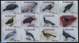 Suriname, Republic 2017 Birds 12v Sheetlet, Mint NH, Nature - Birds - Birds Of Prey - Surinam