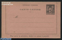 France 1896 Card Letter 25c, Unused Postal Stationary - 1859-1959 Storia Postale