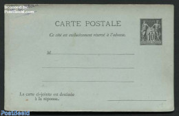France 1883 Reply Paid Postcard 10/10c, Unused Postal Stationary - 1859-1959 Briefe & Dokumente