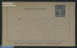 France 1886 Card Letter 15c, Unused Postal Stationary - 1859-1959 Cartas & Documentos