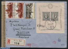 Switzerland 1943 Registered Letter To Holland With S/s, Postal History - Brieven En Documenten