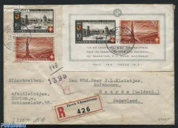Switzerland 1942 Registered Letter To Heerde (NL) With S/s, Postal History, Transport - Ships And Boats - Cartas & Documentos
