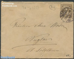 Switzerland 1887 Envelope From Basel With Basel And Liestal Mark, Postal History - Storia Postale