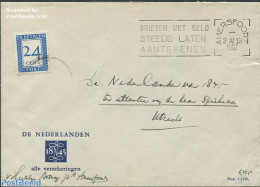 Netherlands 1962 Envelope From Amersfoort To Utrecht, Postage Due, Postal History - Cartas & Documentos