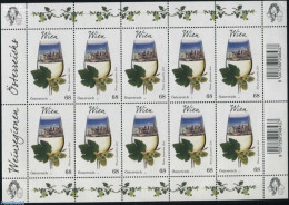 Austria 2017 Wine Region Vienna M/s, Mint NH, Health - Nature - Religion - Food & Drink - Fruit - Wine & Winery - Chur.. - Unused Stamps