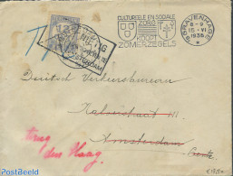 Netherlands 1936 Envelope To Amsterdam Returned To The Hague, Postage Due 2x12 Cent, Postal History - Briefe U. Dokumente