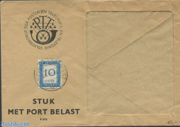Netherlands 1954 Envelope From The Netherlands, Postage Due 10cent, Postal History - Lettres & Documents