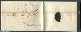 Netherlands 1827 Folding Letter From Arnhem To Amsterdam, Postal History - ...-1852 Precursori