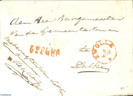 Netherlands 1836 Suspect Description From Ommen To Dalfsen, Postal History, Various - Police - ...-1852 Precursores