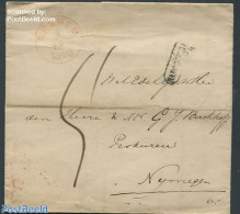 Netherlands 1860 Folding Letter From Arnhem To Nijmegen, Postal History - Brieven En Documenten