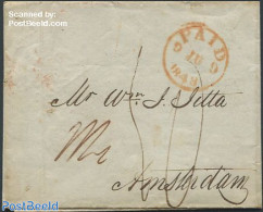 Netherlands 1843 Folding Cover To Amsterdam, Postal History - ...-1852 Precursores