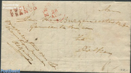 Netherlands 1834 Folding Letter With A List Of Goods From Zwolle, Postal History - ...-1852 Precursores