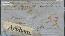 Netherlands 1861 Folding Letter To Arnhem, Postal History - Covers & Documents