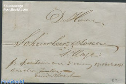 Netherlands 1848 Folding Letter To The Hague, Postal History - ...-1852 Precursores