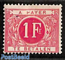 Belgium 1895 Postage Due 1F, Stamp Out Of Set, Unused (hinged) - Other & Unclassified