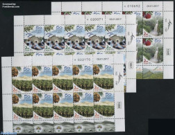 Israel 2017 Settlements 3 M/ss, Mint NH, History - Nature - Fruit - Unused Stamps (with Tabs)