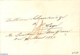 Netherlands 1850 Folding Letter To The Hague, Postal History - ...-1852 Precursores