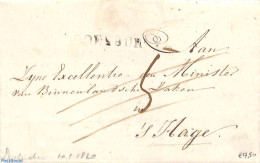 Netherlands 1820 Folding Letter To The Hague, Postal History - ...-1852 Precursores