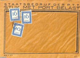 Netherlands 1955 Envelope From Holland, Postage Due 10c,2x16c, Postal History - Covers & Documents