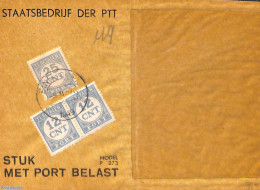 Netherlands 1949 Envelope, Postage Due 25c, 2x12c, Postal History - Cartas & Documentos