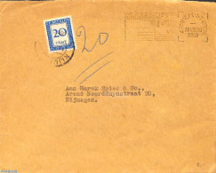 Netherlands 1950 Envelope To Nijmegen, Postage Due 20c, Postal History - Covers & Documents