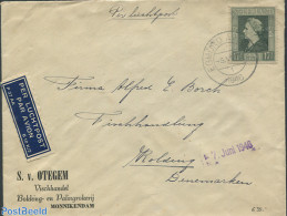 Netherlands 1946 Airmail With Nvph No.436, Postal History, History - Kings & Queens (Royalty) - Briefe U. Dokumente