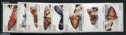 Curaçao 2017 Butterflies 6v, Gutterpairs, Mint NH, Nature - Butterflies - Curacao, Netherlands Antilles, Aruba
