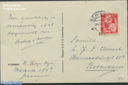 Netherlands 1934 Greeting Card With Nvph No.271, Postal History - Storia Postale