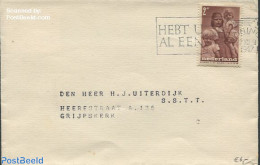 Netherlands 1947 Envelope To Grijpskerk With Nvph No.495, Postal History - Cartas & Documentos