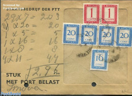 Netherlands 1952 Postage Due, 4x20c,16c And 2x1c, Postal History - Covers & Documents