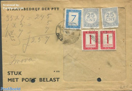 Netherlands 1943 Postage Due 2x25c,7c,2x1c, Postal History - Covers & Documents