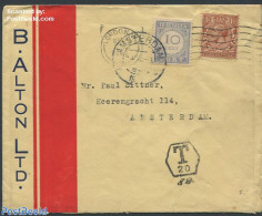Netherlands 1984 Postage Due 10 Cent, Postal History - Lettres & Documents