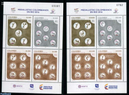 Colombia 2016 UPAEP, Olympic & Paralympic Medallists 2 S/s ($2000 & $10000), Mint NH, Sport - Olympic Games - U.P.A.E. - Colombia