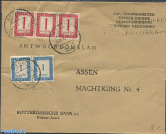 Netherlands 1953 Postage Due 3x Gulden And 2x1 C, Postal History - Storia Postale