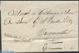 Netherlands 1828 Folding Cover To The Mayor Of Epe, Postal History - ...-1852 Préphilatélie