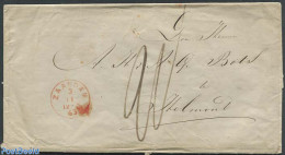 Netherlands 1863 Folding Letter From Zaandam With A Zaandam Mark From 1863, Postal History - Briefe U. Dokumente