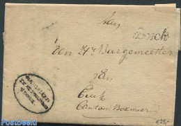 Netherlands 1814 Folding Letter From S Hertogenbosch To Boxmeer, Postal History - ...-1852 Precursores