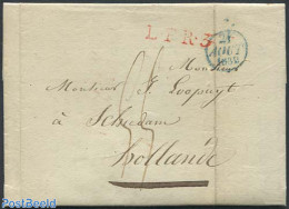 Netherlands 1848 Folding Letter From Calais To Schiedam, Postal History - ...-1852 Préphilatélie